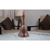8.5"(H) 4"(D) Antique Brass Hand Bell Solid Brass Bell with