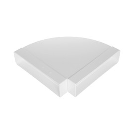 Vent Systems 220 x 55mm Horizontal Rectangular Pipe Elbow for Pipe Connection Angle: 90° Ventilation System, Heating, Cooling