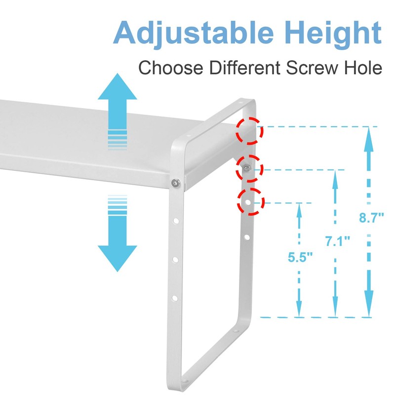 Set of 2 Expandable Cabinet Shelf Organizer, Stackable Kitchen Countertop