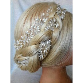 Aukmla Wedding Hair Vine Bridal Hair Accessories headpieces for Bride and Bridesmaids