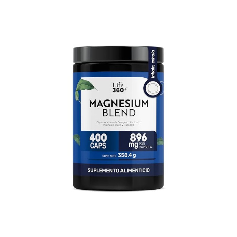 Life 360 Magnesium Blend Magnesios Oxido Glicinato Gluconato Citrato Magnesio