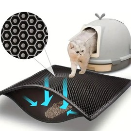 Cat Litter Mat – Pet Cat Litter Mat Waterproof Double, Cat Supplies