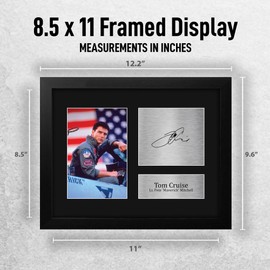 HWC Trading Tom Cruise Top Gun Maverick Framed Gifts Printed Signed Autograph Picture for Movie Memorabilia Fans - US Letter Size