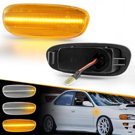 NEIFILES Impreza GC GM GF Subaru Subaru Side Marker, Compatible with Vehicle Inspections, Flowing Turn Signal, Bumper Fender Lamp, High Brightness (Sequential, Clear)