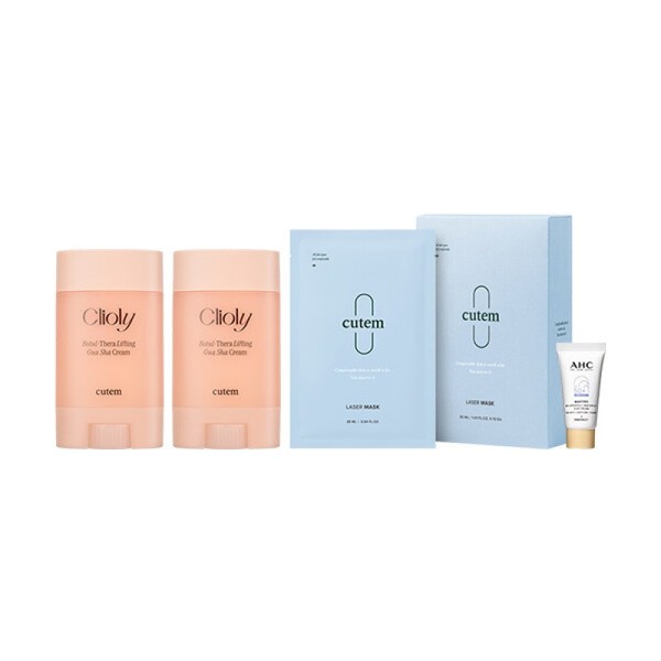 Qtem Lifting Guasha Cream 65ml x2 + Laser Mask Set