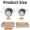 1Inch 8Pcs Mini Low Profile Casters,Attach Screws Small Side Mount