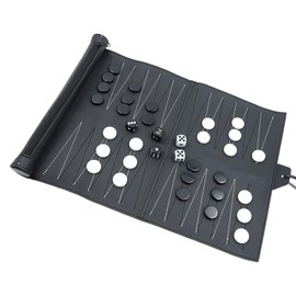 ieron Travel Backgammon Set, Genuine Leather Backgammon Sets, Roll-Up Travel Backgammon Game, Tactical Board Game Ideas