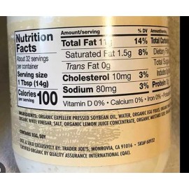 Trader Joe's 2 Bottles Trader Joe’s Organic Mayonnaise 16 oz Each Bottle
