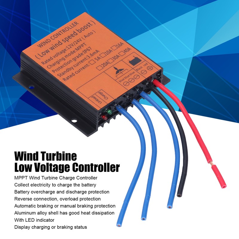 Wind Turbine Controller Low Voltage MPPT Charge Regulator with LED