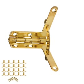 Small Quadrant Hinge, 20Pcs Jewelry Box Hinges 90 Degree Hinges with Screws for Wine Wooden Box Hinge Jewelry Box Quadrant Hinge(Gold)