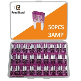 50Pcs Mini Blade Fuses, 15A MiniFuse, ATM APM Blade Fuse, Fusibles Automotive Car MiniFuses Assortment, Mini-Boat-fuses, ATM APM Kit for Car/RV/Truck/Motorcycle (3A)