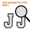 2Pcs 5.0" White Chenille Letter Patches, Iron On Embroidered Alphabet