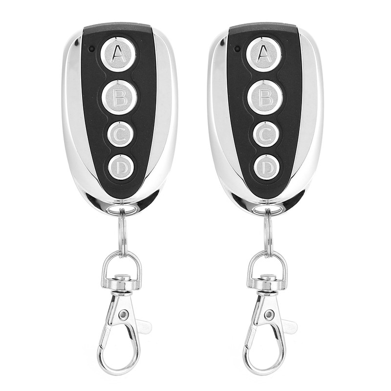2pcs 433MHZ 4 Button U shape Duplicate Electric Door Remote