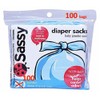 Sassy 100 Count Disposable Diaper Sacks, Powder Scented, 4-25 Sacks