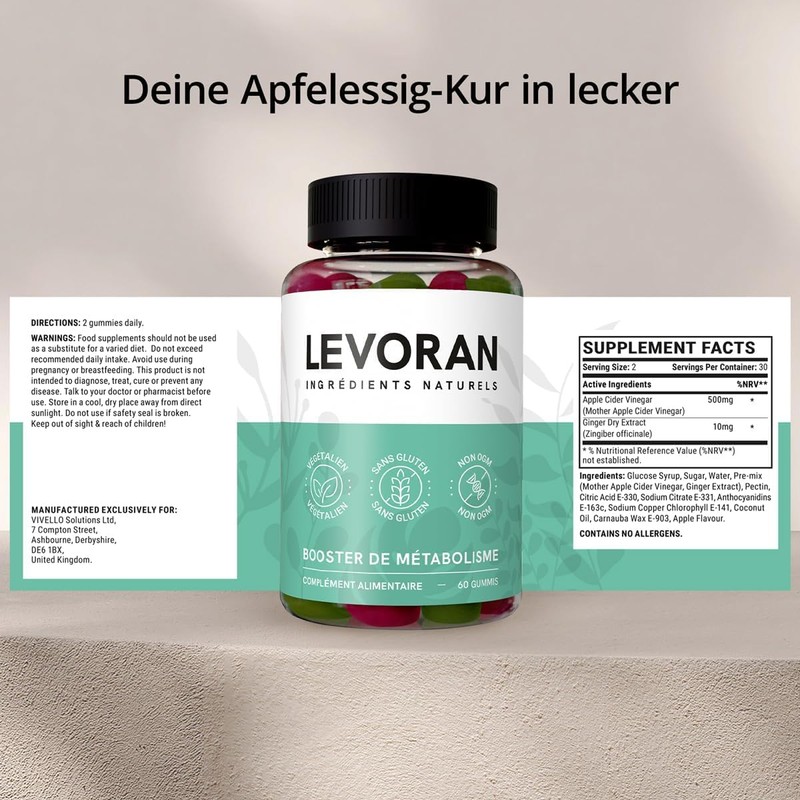 Levoran Levoran Stoffwechsel Booster Gummies, vegan, glutenfrei (2)