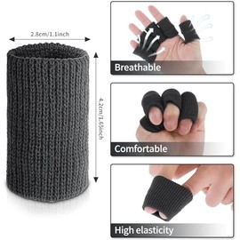20 Pcs Protector de Dedos Deportivos, Funda de Dedo para Baloncesto Deportivo, Protección y Soporte para Dedos en Gatillo, Cómoda y Transpirable, Ideal para Tenis, Críquet, Bádminton