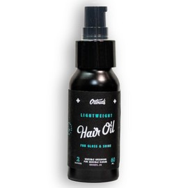 O'Douds Light Weight Hair Oil 2.0 fl oz (60 ml) | Non-Sticky Light Finish & Natural Shine | Unisex Styling & Hair Care Oil