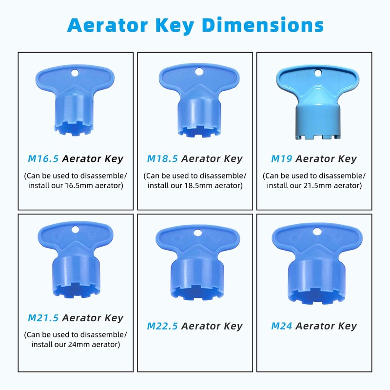 Hibbent 12 Pcs Faucet Aerator with 6 Pcs Faucet Aerator