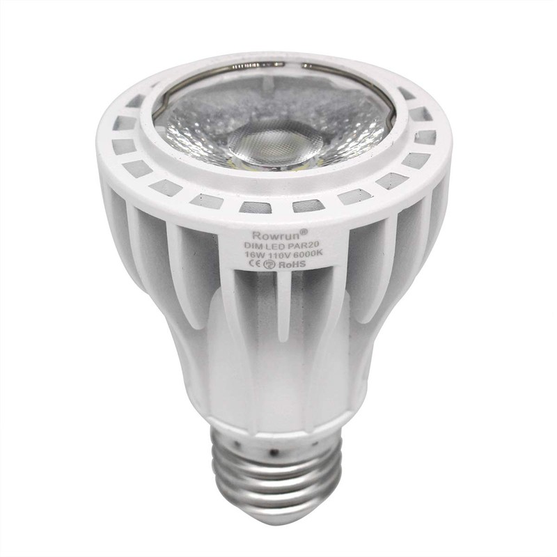 Rowrun PAR20 LED Bulbs 100W Equivalent 16W, Dimmable 6000K Cold