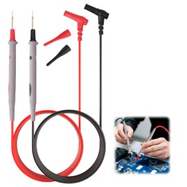 1 Pair Universal Multimeter Test Leads 1M, PVC Wire Gold-Plated Tips Cat III 1000V & Cat Iv 600V 20A Compatible with Fluke IC Components Digital Multimeter Electrical Testing Clamp Meters Ket20