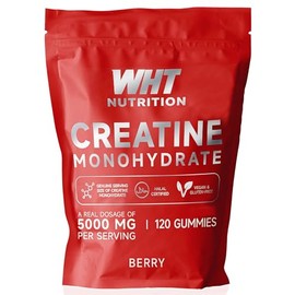 Creatine Gummies – 5000mg Real Creatine Monohydrate per Serving – Halal Certified, Vegan & Gluten Free – 120 Gummies (Berry/Pineapple) (Berry)