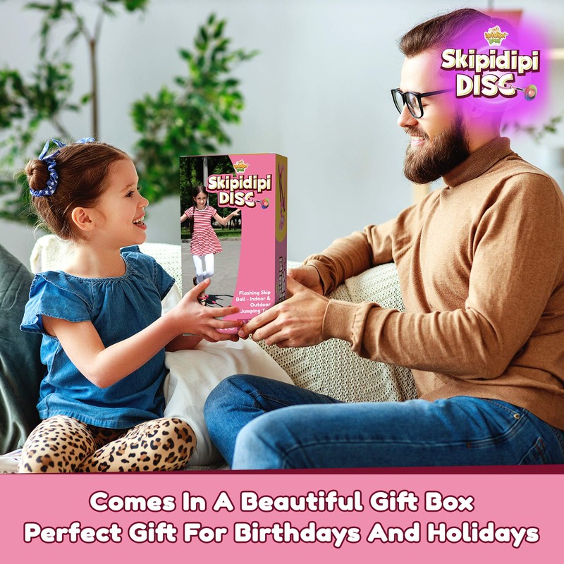 IPIDIPI TOYS Ankle Toy - Pink Flashing Retro Jumping Hopper