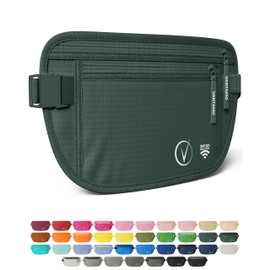 Money Belt for Travel - Security Fanny Pack for Phone, Money, Passport, & More with Anti Theft RFID Protection - Slim Under Clothes Hidden Wallet Holder Bag - Unisex Travel Waist Pouch for Women & Men