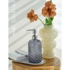 JASAI 18Oz Gray Glass Soap Dispenser with Rust Proof Pump,