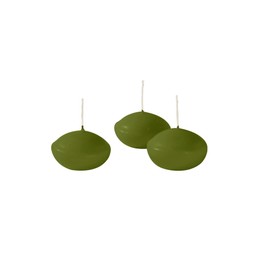 Floating Candles Diameter 4.5 cm Height 2.7 cm Pack of 20 Olive Green Cereria Di Giorgio