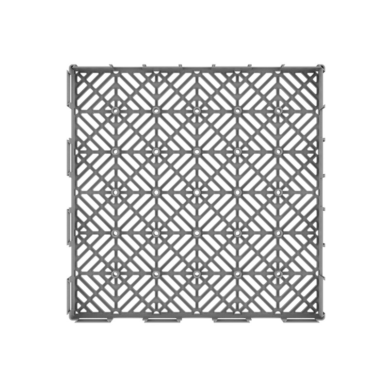 Pure Garden 50-LG1169 Gray Interlocking Patio and Deck Tiles Set