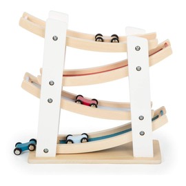 small foot 11873 Classic Racetrack Natural Wood with Four Wooden Cars from 18 Months