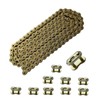LKSM Gold 420 Motorcycle Chain 132 Link Standard with Chain