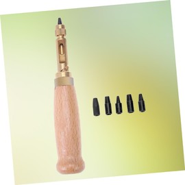 DOITOOL Alloy Steel Craft Puncher Round Shape Punch Tool Silent Leather Puncher 6 Sizes Punch Heads for Leather Craft Handbags