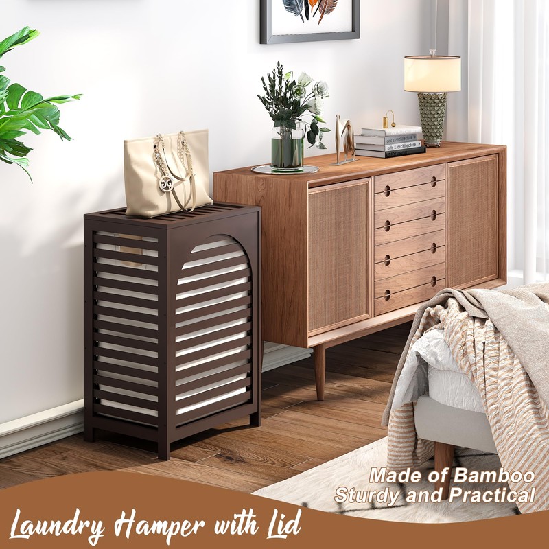 FILWH Laundry Hamper with Lid (16.9 * 13 * 26.5inches)