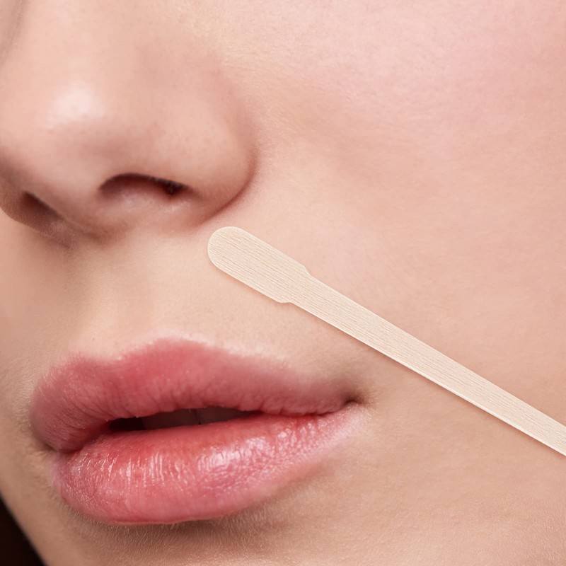 JOIKIT 1000 PCS Eyebrow Wax Sticks, 2 Style Wooden Wax