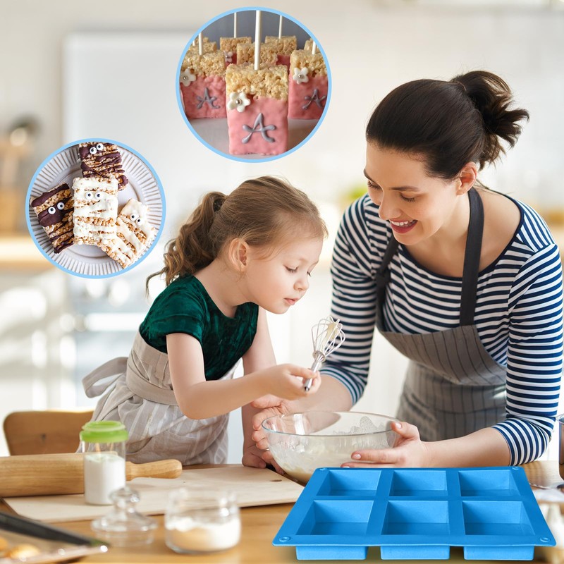 Sidosir Rice Krispies Silicone Mold for Rice Krispies Treats Baking,