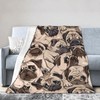 Duduho Cute Pug Dogs Animal Bed Blanket Ultra Soft Throw