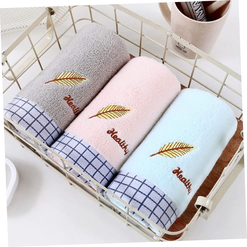 TOVINANNA Cotton Washcloth Face Towel Bath Towel Soft Absorbent Embroidered