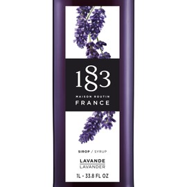 1883 Coffee Syrup, Lavender Syrup for Drinks, Made in France, 1 Liter Bottle