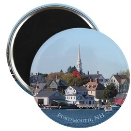 CafePress Portsmouth NH Waterfront Magnet 2.25" Round Magnet, Refrigerator Magnet