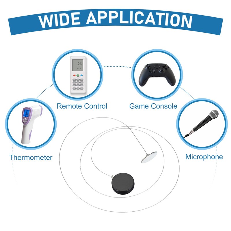 PATIKIL 1.5m / 4.9Ft Retractable Remote Control Tether, 4 Pcs