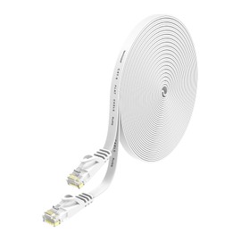 lovicool CAT6 Compliant RJ45 Connector Gigabit 50 Foot 15m White Modem Patch Panel Access Points etc