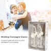 Bride Groom Champagne Glasses - Wedding Glasses with White Lace