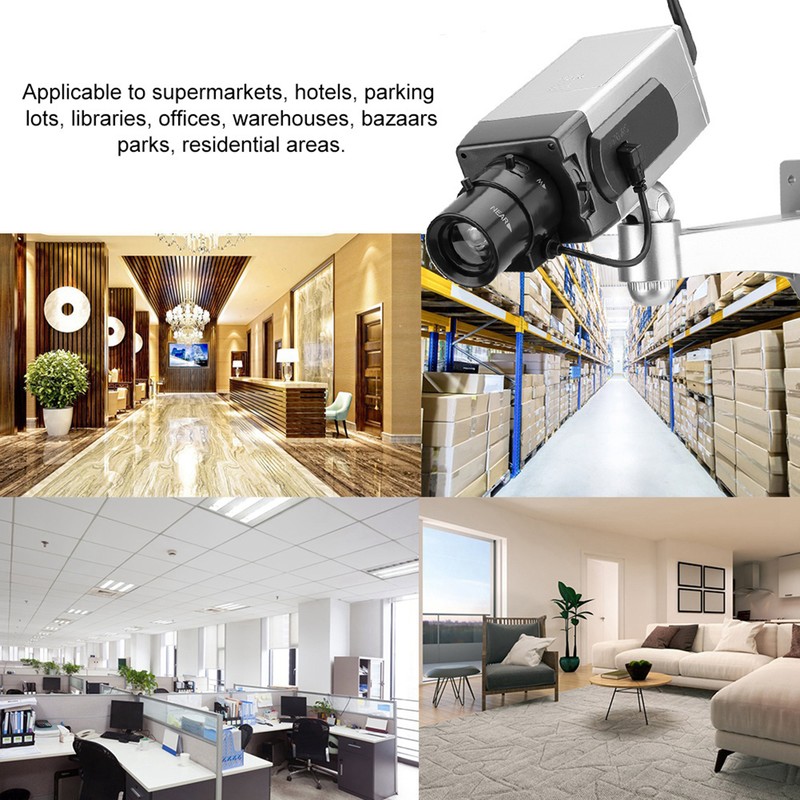 Outdoor Indoor Power Simulation Fake Dummy Camera Security CCTV LED