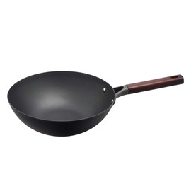 Helen's Asian Kitchen Deluxe Pre-Seasoned Wok, Non-Stick Carbon Steel and Wood Handle