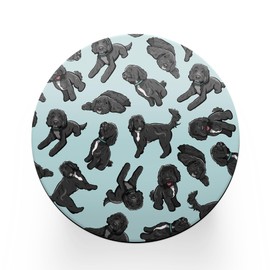 1 x Round Black Tuxedo Cockapoo Coaster - Spaniel Poodle Puppy Pets Dogs Lover Fan Animals Birthday Men Women Friend Kitchen Drink #82956