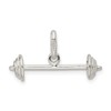 Sterling Silver Barbell Charm Pendant Weightlifting