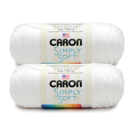 Bulk Buy: Caron Simply Soft Yarn Solids (2-Pack) (White)
