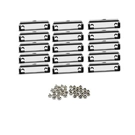 JNALFG Clipboard, Hardware, Clips, Hanging Holes, Rubber Feet, Office, School, Stationery Supplies, Set of 15 (7 cm)