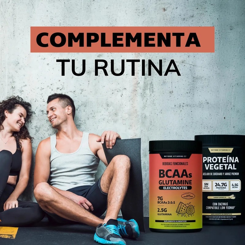 Bcaa Glutamina Electrolitos 7g Aminoácidos Bcaa 211 2.5g L-glutamina En